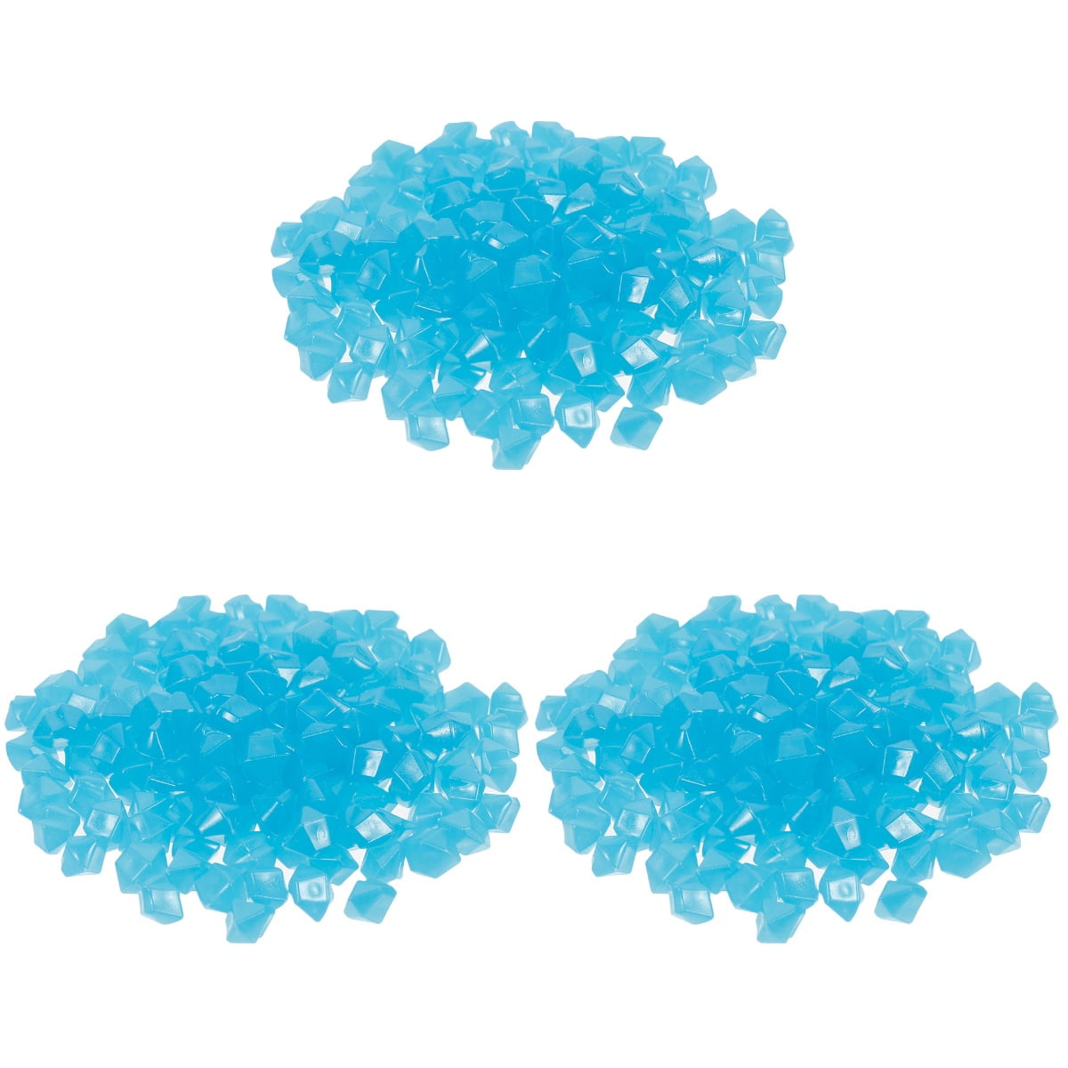 3pcs 1 Bag of Novel Aquarium Stone Luminous Rhombic Resin Stones Fish