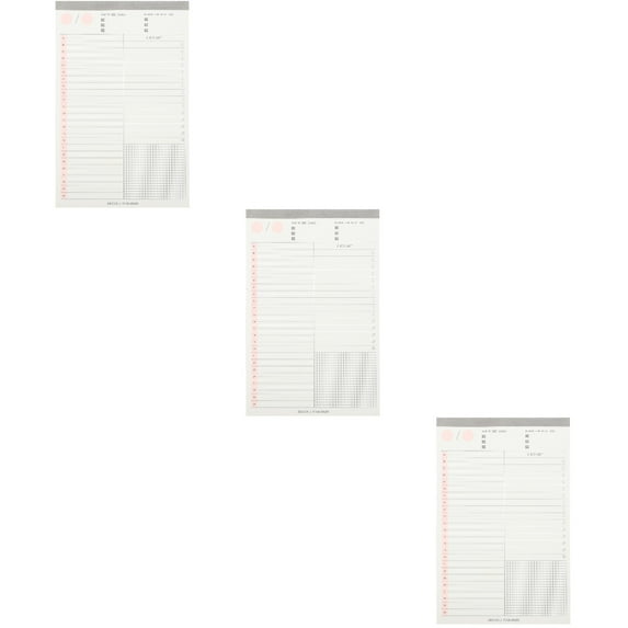 3pcs 1 Book of Convenient Note Pad Multi-function Memo Pad Tearable Planner Notepad Writing Pad