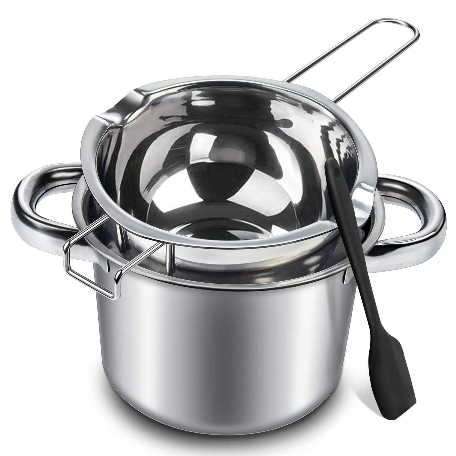3pcs 1 Set Double Boiler Pot Set 1200ml Wax Melting Pot With 2800ml ...