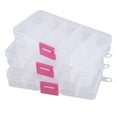 thumbnail image 1 of 3pcs 10 Grid Electronic Component Parts Kits Plastic Storage Box Case, 1 of 8