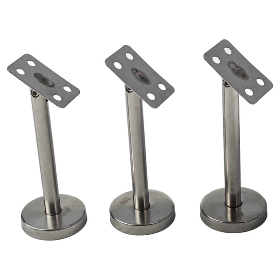 3pcs 100/120mm Stair Support 304 Stainless Steel Handrail Movable Adjustable Column Bracket Wall Brackets Floor Mount
