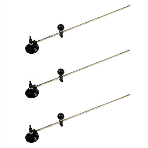 3pcs 100cm Max. Circle Dia Compasses Glass Circle Circular Cutter,3 x Glass Cutter,balck & Gold Tone
