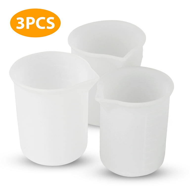 Silicone Measuring Cups Forepoxy Resin 250 & 100ml Reusable Epoxy