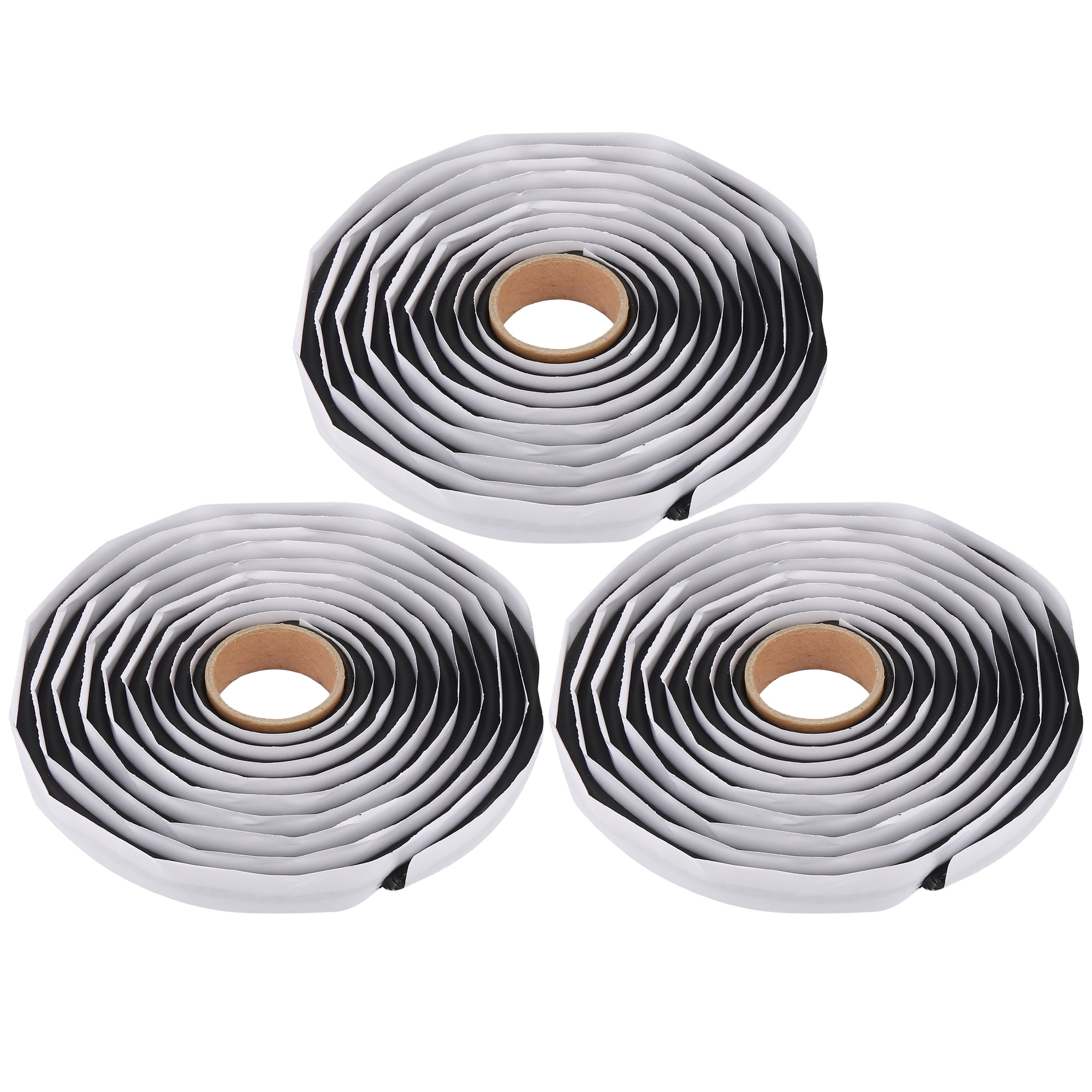 3pcs 11.5ft 3.5M 8mm 0.31 Inch Butyl Rubber Sealant Sound Deadening