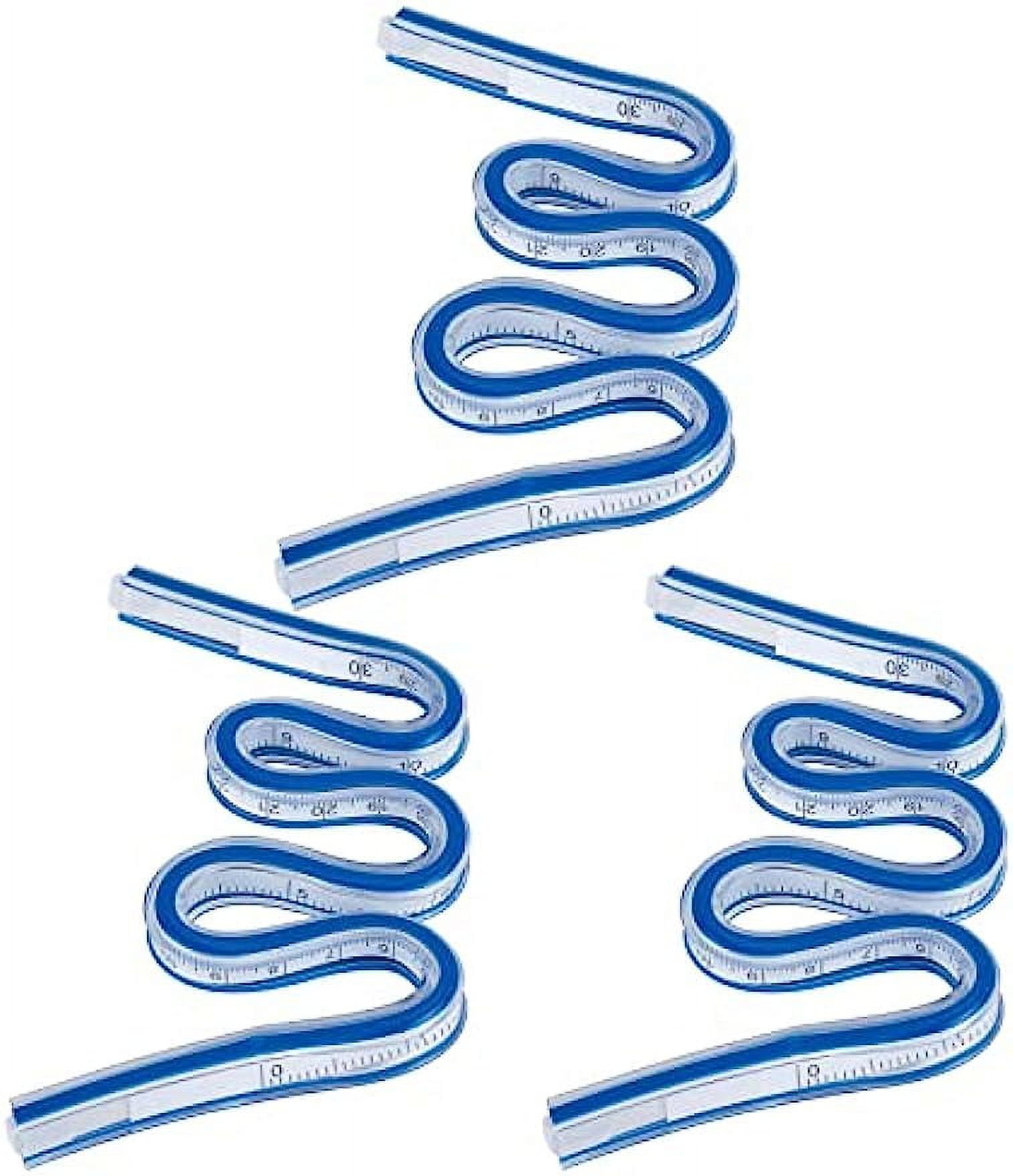 3pcs 12 Inch Flexible Curve Ruler Flex Design Ruler for Drawing and