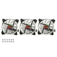 3pcs 120mm Case Fan Double Aperture Silence 16 LED Beads High