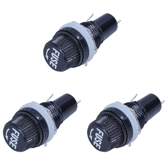 3pcs 12mm Thread with Welding Panel Mount Fuses Holder Socket for Fuses 5x20mm