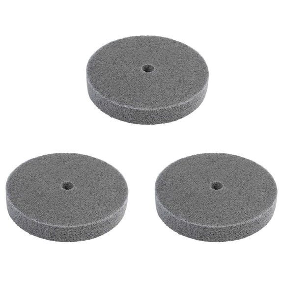 3pcs 150mm Dia 25mm Thick 180 Grit Fiber Wheel Polishing Buffing Disc