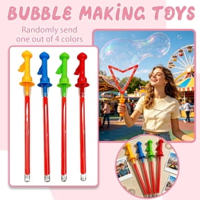 3pcs 18.11 Inch Large Bubble Sword Wands for Outdoor Play Party Favors with 3 Bubble Solution Safe Giant Bubble Maker Sticks Beach and Birthday Fun Toy Random Color