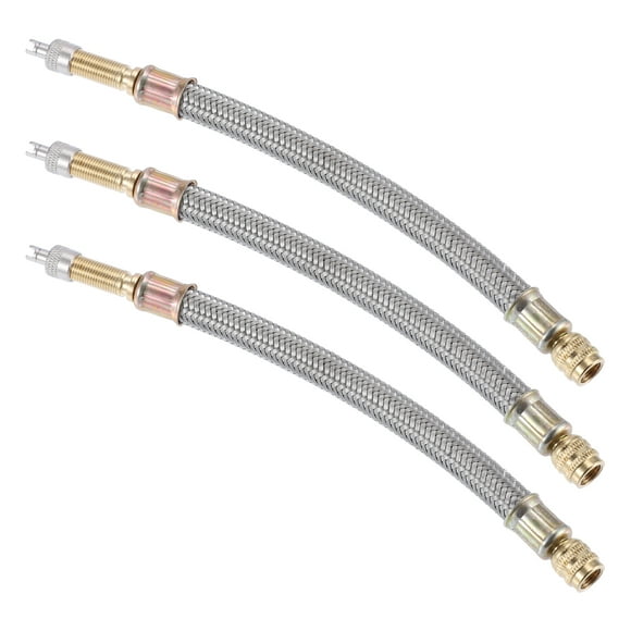 3pcs 190mm 7.48'' Tire Valve Stem Extension Inflator Extender Hose Universal Fit for Auto Motorcycle