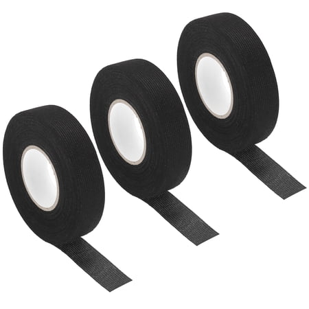 3pcs 19mmx15m 49.2ft Automotive Wiring Harness Cloth Tape for Car Electrical Wrap Protection Insulation Cable Fixed