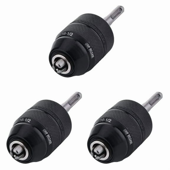3pcs 2-13MM Keyless Drill Chuck with SDS Plus Shank Adaptor,1/2-20UNF Impact Drilling Chuck Change Adapter Converter