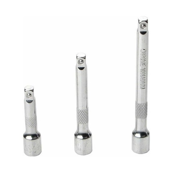 3pcs 2/3/4 Extender Bar 1/4 Drive Ratchet Wrench Socket Extension Shaft Tools