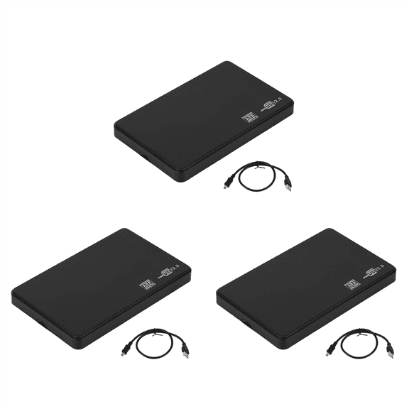 3pcs 2.5 Inch USB HDD Case Sata to USB 2.0 Hard Drive Disk SATA External Enclosure HDD Hard Drive Box with USB Cable