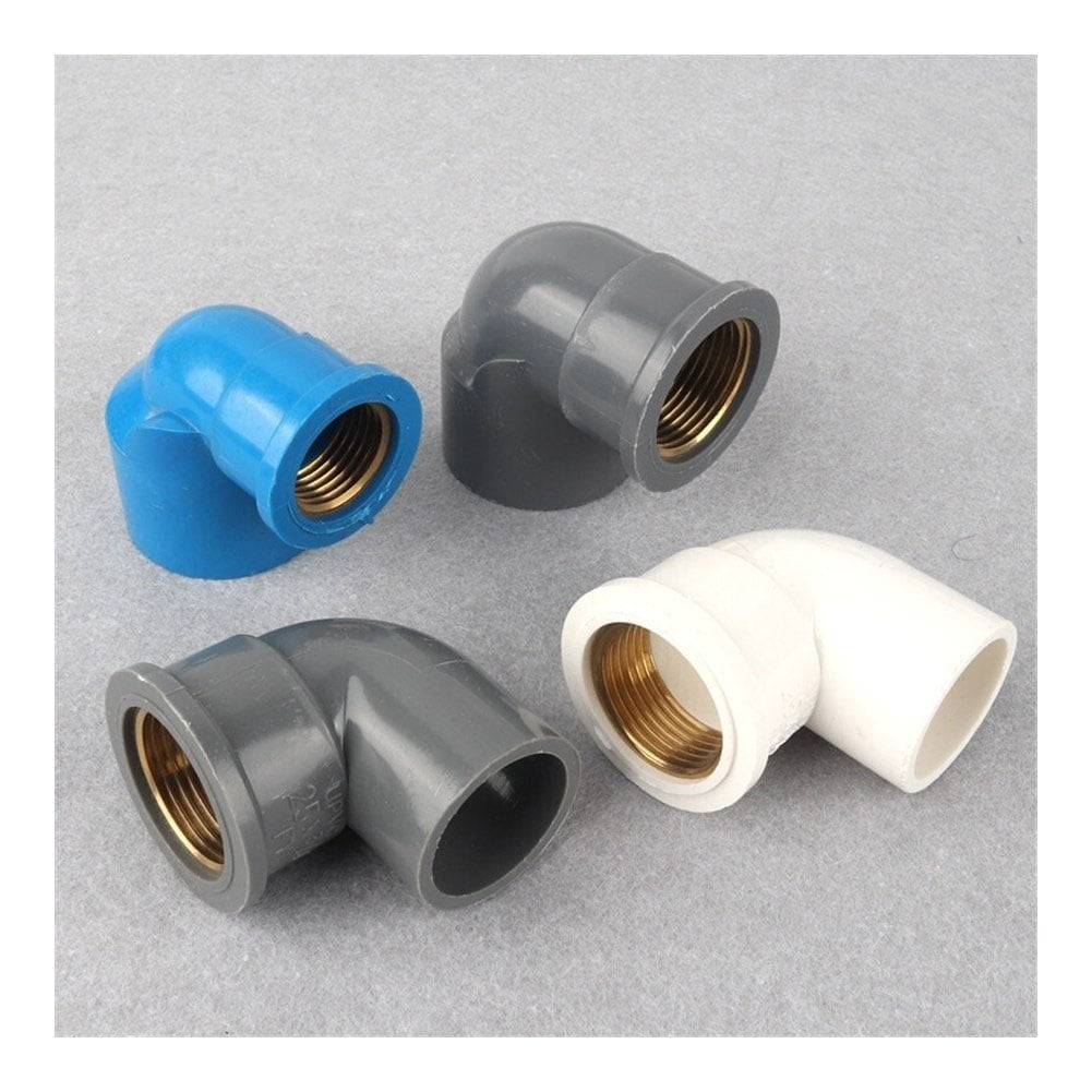 3pcs 2032mm To 1/2"1" Copper Thread PVC Elbow Joints Garden