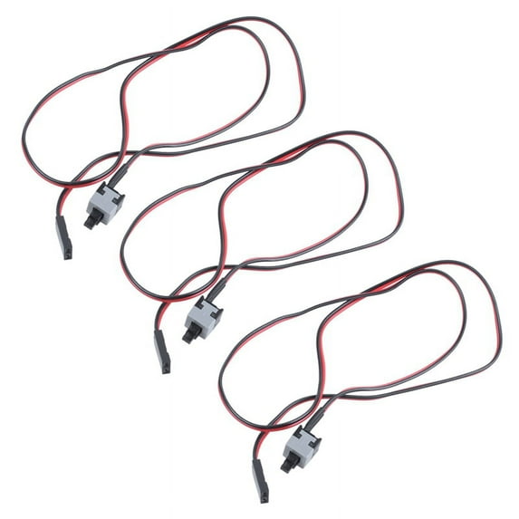 3pcs 20.5 inch Long Power Button Switch Cable for PC Switches Reset Computer