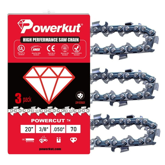 3pcs  20" Full Chisel Saw Chain For Echo CS590 Timberwolf Chainsaws