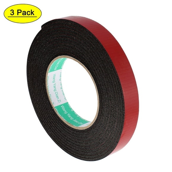 3pcs 20mm Width 2mm Thickness EVA Double Sided Sponge Foam Tape 5 Meters Length