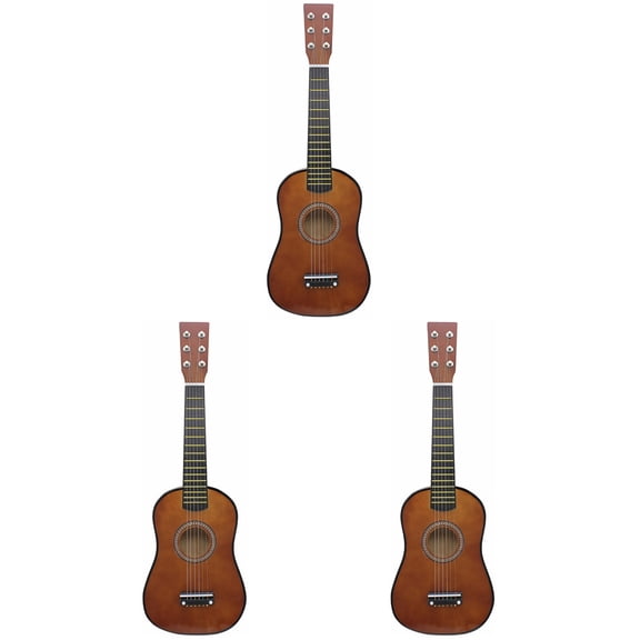 3pcs 23 Inch Folk Acoustic Guitar Music Instrument Small Guitar for Beginner