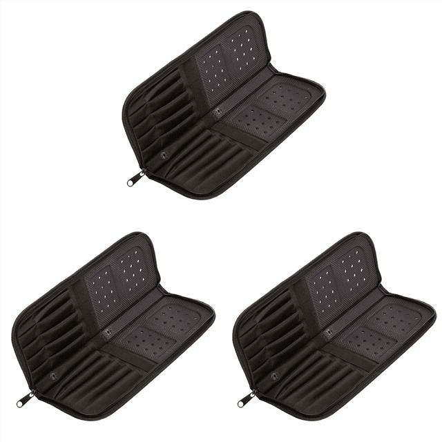 3pcs 29Cm Artist Paint Brush Holder Zippered Brush Case for Oil Acrylic