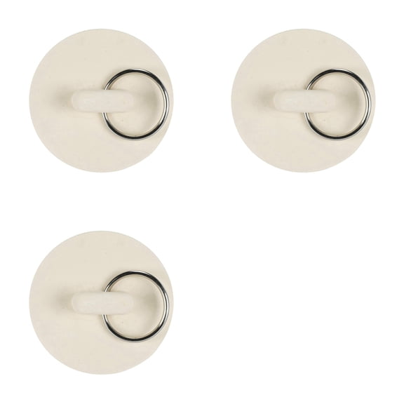 3pcs 2in White Rubber Wash Basin Bathtub Plug Sink Plug Drain Pipe Plug Sink Plug Water Plug