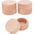 thumbnail image 1 of 3pcs 2x1.6 Inch Mini Round Wooden Box Small Storage Wooden Box Wedding Ring Jewelry Boxes DIY Storage Trinket Bearer Container, 1 of 7