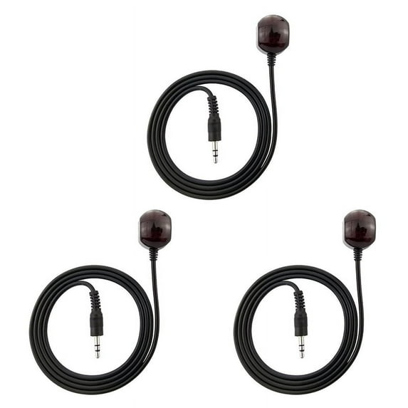 3pcs 3.5mm 38KHz Infrared IR Remote Control Receiver Extender Extension Cable for Set Box