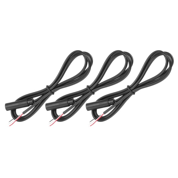 3pcs 3.5mm Female Jack to Bare Wire Open End Replacement TRS 3 Pole Cable for Earphone Headphone Cable Repair, 1m