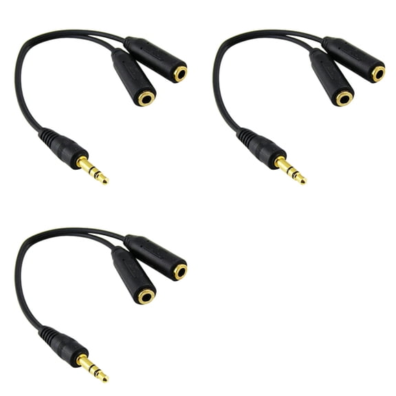 3pcs 3.5mm Speaker and Headphone Splitter