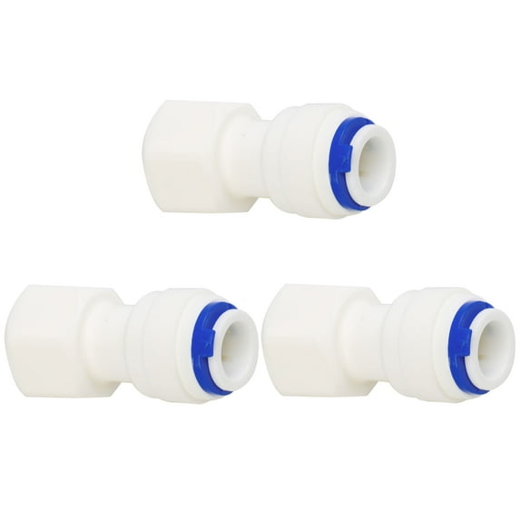 3pcs 3/8 Inch BSP Female to 3/8 Inch Tube OD Straight Water Purifier Tube Connector Filter Pipe Joint Fitting