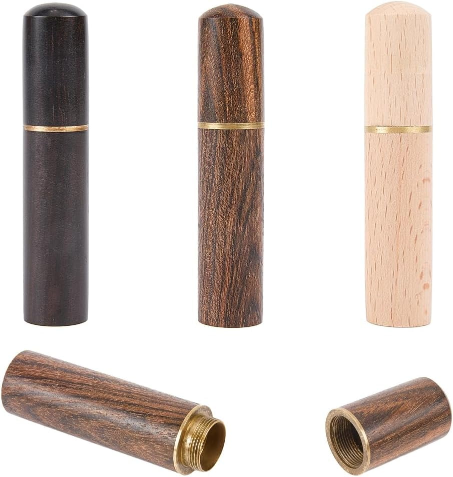 3pcs 3 Colors Sandalwood Leather Craft Sewing Needles Case Box Hand ...