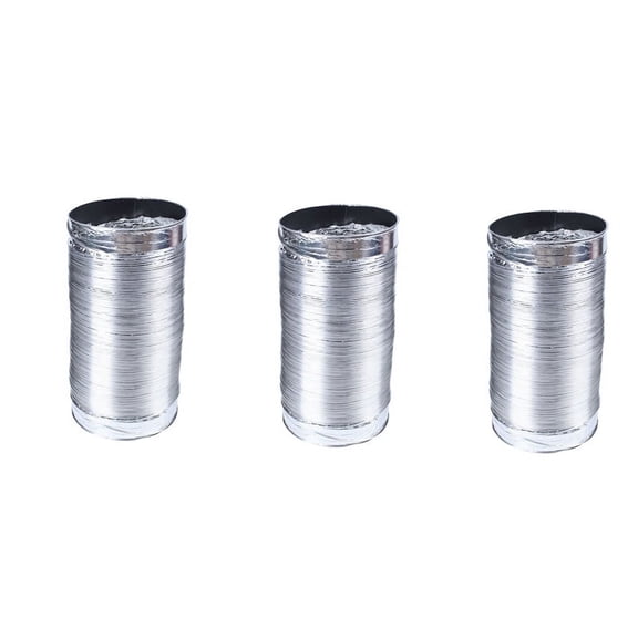 3pcs 3 Meter Length 100mm/4 Inch Air System Flexible Aluminum Exhaust Duct Pipe Air Ventilation Pipe Hose
