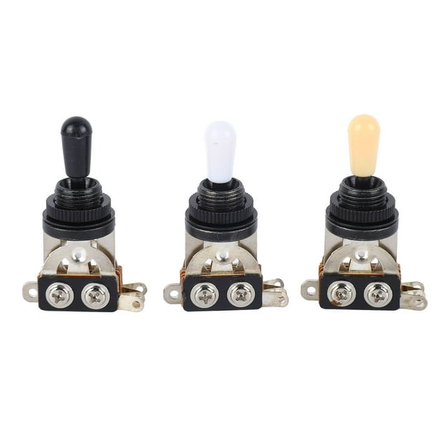 3pcs 3 Way Guitar Toggle Switches Short Straight Switch with Black