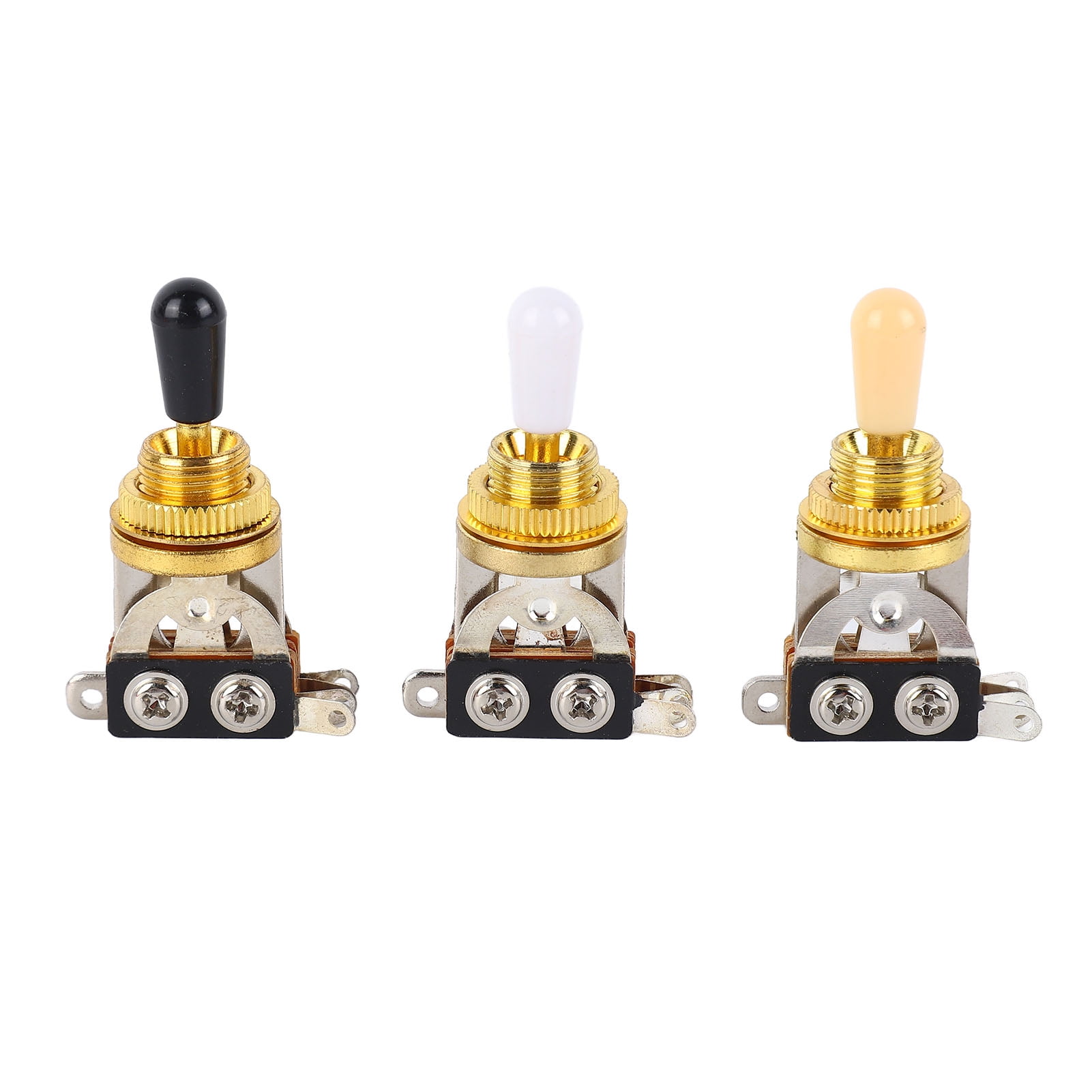 3pcs 3 Way Guitar Toggle Switches Short Straight Switch with Black ...