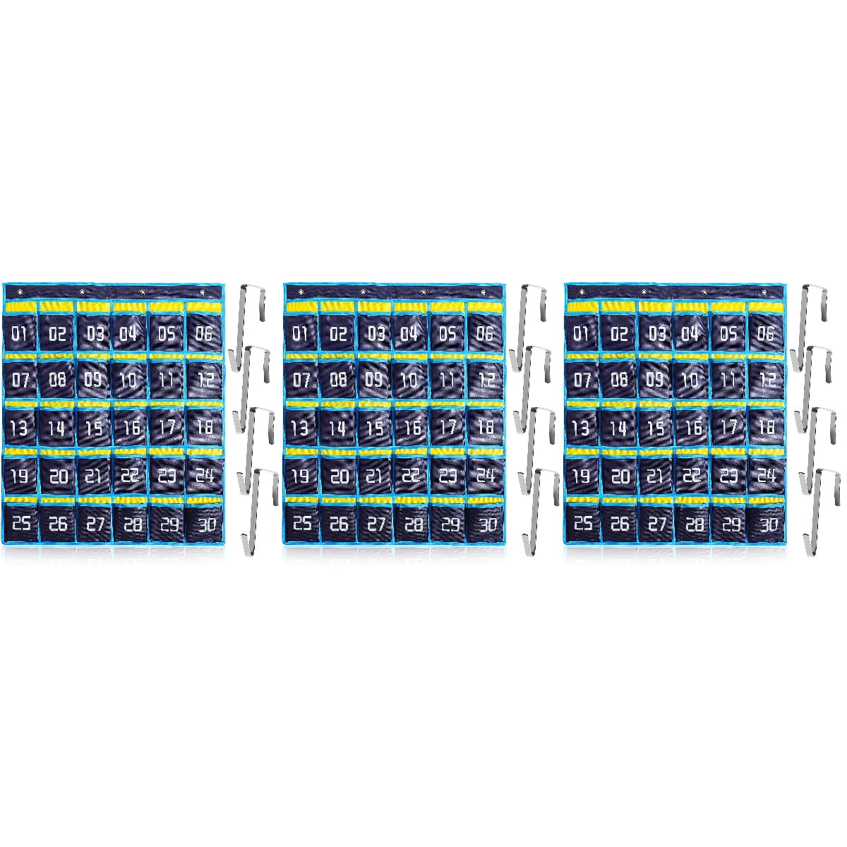 Foxnovo Hanging Pocket Chart for Classroom Phone and Calculator Storage ...