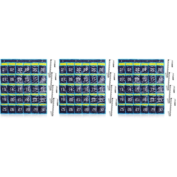 Phone and Calculator Holder Dark Blue No-Woven Fabric for Classroom 3Pcs