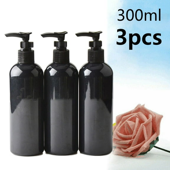 3pcs 300mL Empty Lotion Pump Bottle Shampoo Soap Dispenser Refillable Water New