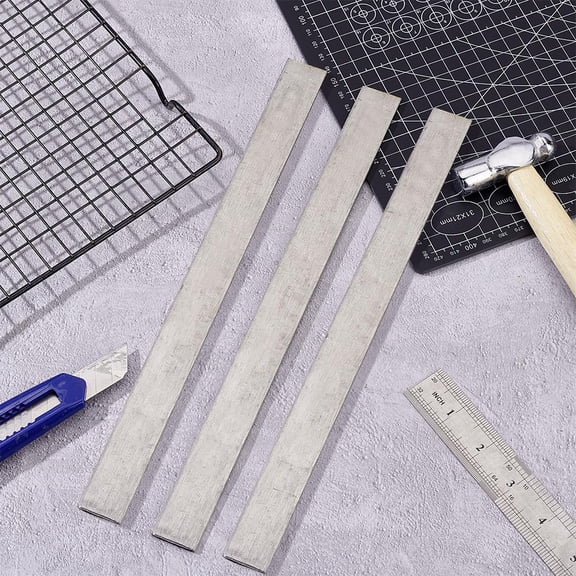 3pcs 304 Stainless Steel Flat Bar 1x1/8 inch Metal Trim Strips Brushed Finish Steel Flat Plate Solid Metal Flat Strip Sheet Filler for Kitchen DIY Craft Making Hardware Manufacturing