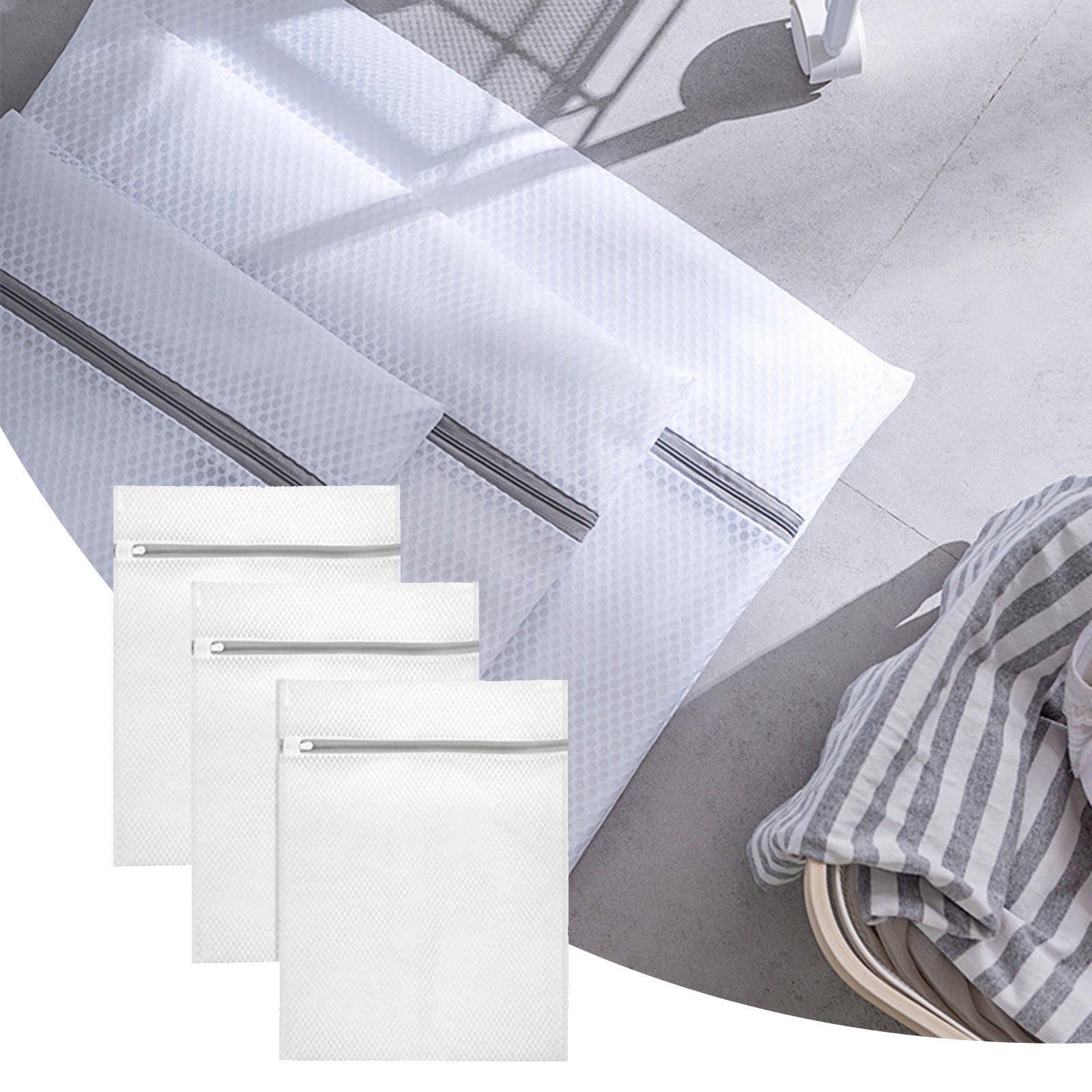 3pcs 30x40cm Travel Organization Washing Bag Mesh Laundry Bags Durable