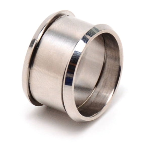 3pcs 316 Stainless Steel Grooved Finger Ring Settings Ring Core Blank for Inlay Ring Jewelry Making Stainless Steel color 13.5x24mm Size 10 1/4(19.9mm)