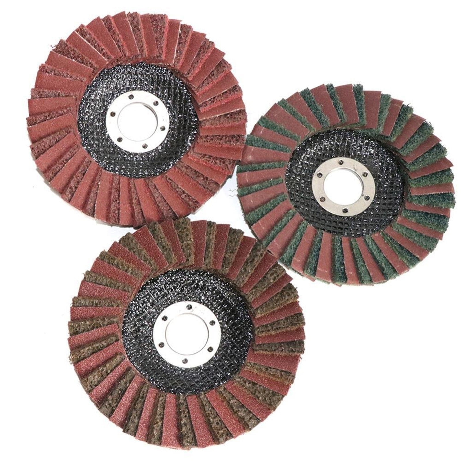 5Pcs 4 Inch Nylon Fiber Flap Disc Polishing Grinding Wheel,Scouring Pad Buffing Wheel For Angle Grinder - View #3