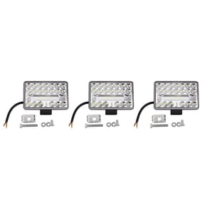 3pcs 4 Inch Car LED Work Light 108W 36LED Bar Square Spotlight 12V 24V Offroad for Truck Offroad ATV,3 x Work Light 3 x Bracket 6 x Screw 6 x Nut,black