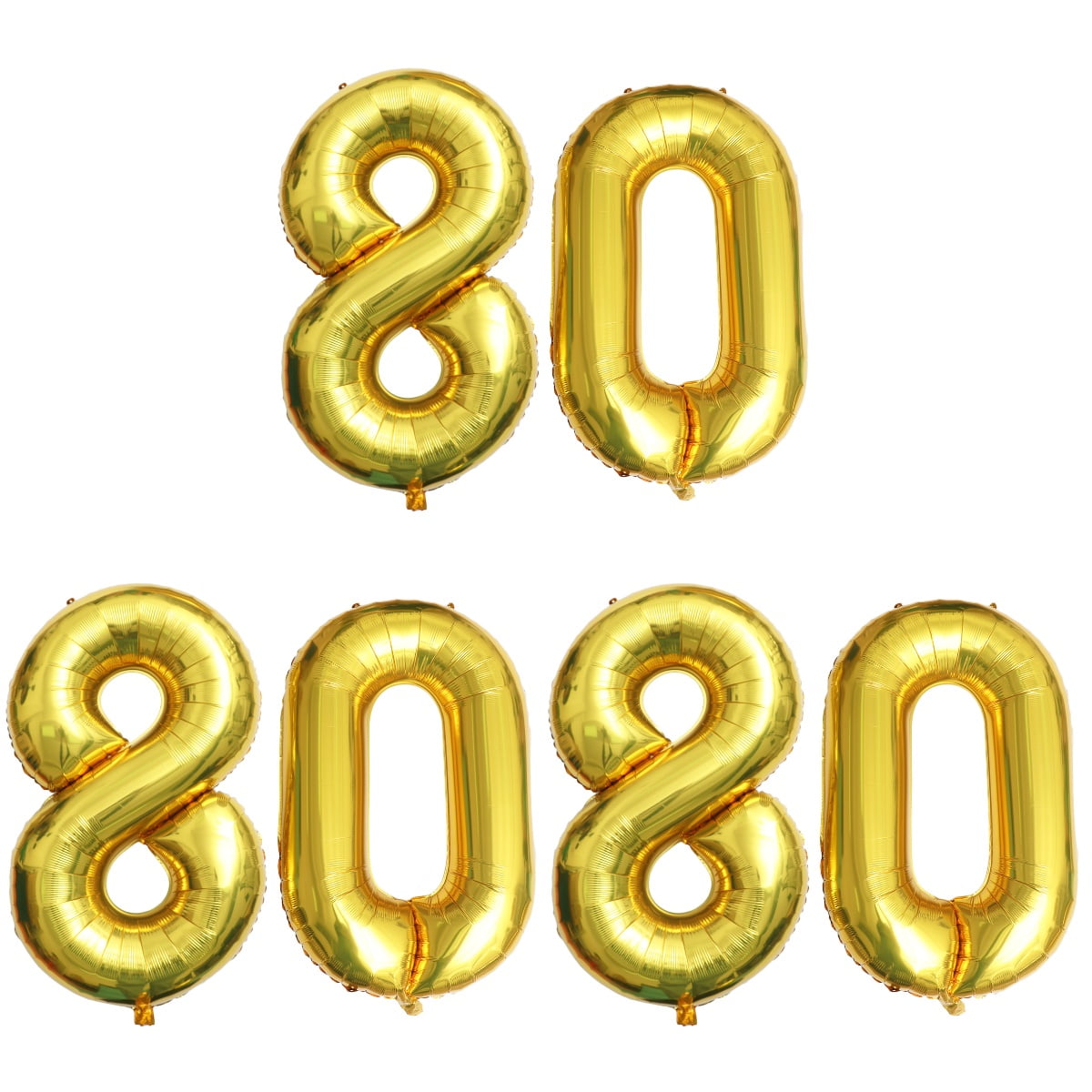 3pcs 40 Number 80th Balloon Party Festival Decorations Birthday Anniversary Jumbo Foil Balloons Party Supplies Photo Props