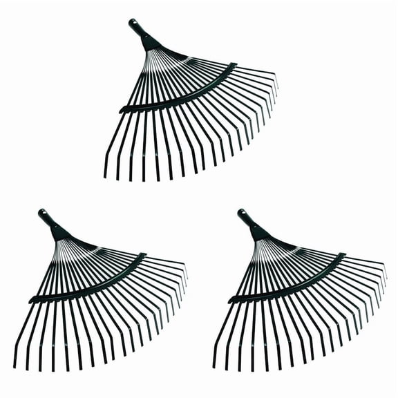 3pcs 42cm Steel Fan Rake Head Replacement Heavy Rake Head for Garden Grass Patio Leaves Leaf Lawn 22 Tooth