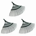 thumbnail image 1 of 3pcs 42cm Steel Fan Rake Replacement Heavy Rake for Garden Grass Patio Leaves Leaf Lawn 22 Tooth, 1 of 7