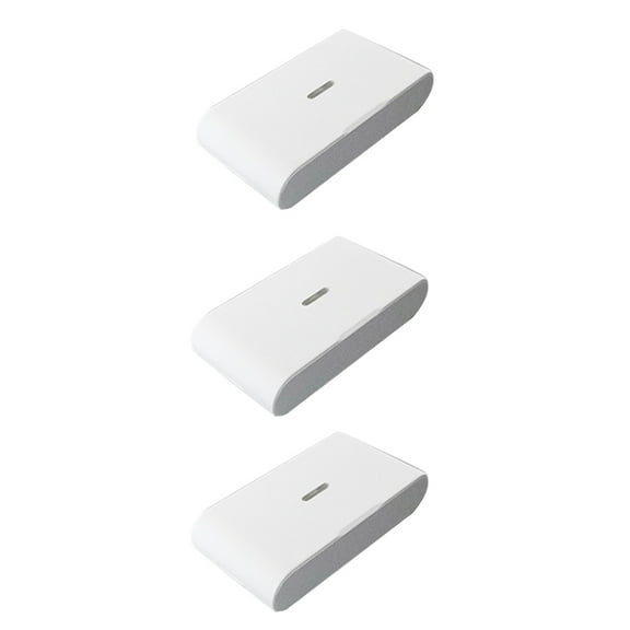 3pcs 433MHz Wireless Vibration Glass Break Detector, Adjustable Sensitivity, Compatible with Alarm Systems White