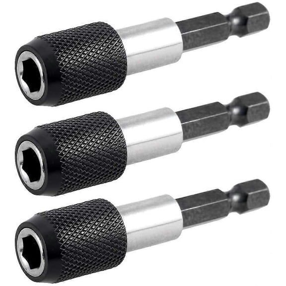 3pcs 6.35mm 60mm Hex Shank Bit Holder Magnetic Screwdriver Extension Socket Bar Quick Release screwdriver bit holder For Screws,nuts,Drill,Driver