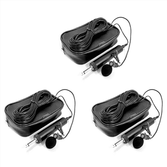 3pcs 6.5mm Microphone Mic for Erhu Saxophone Violin Musical Instrument -Friendly Lavalier Lapel