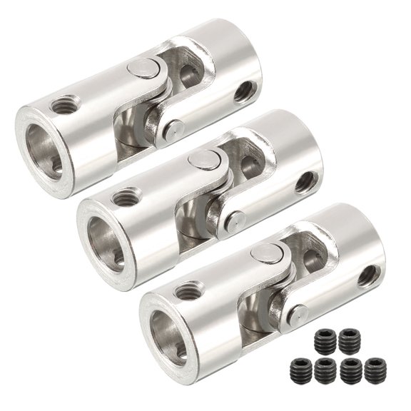 3pcs 6mm to 8mm Rotatable Universal Steering Shaft U Joint Coupler L35XD14