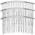 3pcs 7.8cm 20 Teeth Fancy DIY Metal Wire Hair Clip Combs Bridal Wedding